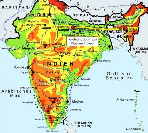Pipeline Pandua to Jagdishpur